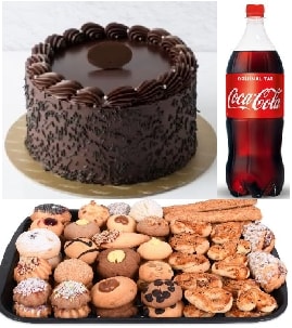 Çikolatalı Pasta 1 Kg Tatlı Tuzlu Kuru Pasta ve Cola Fırsatı