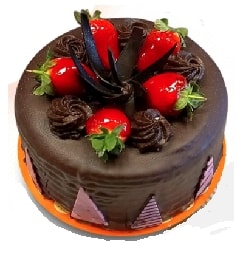 Gurme Çikolatalı 2-3 Kişilik Yuvarlak Yaş Pasta